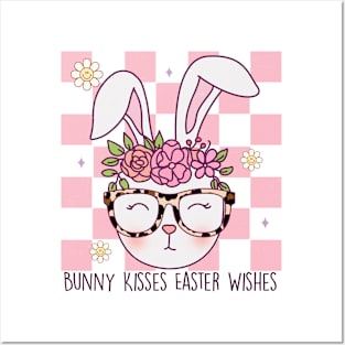 Bunny Kisses Easter Wishes Posters and Art